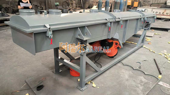 500*4000mm Ατσάλι άνθρακα 2 κατάστρωμα Γραμμική δονητική οθόνη
