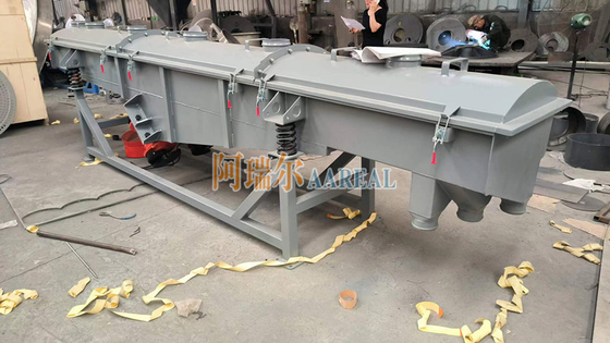 500*4000mm Ατσάλι άνθρακα 2 κατάστρωμα Γραμμική δονητική οθόνη