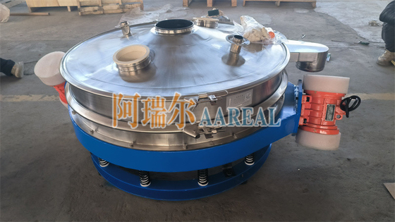 Ατσάλι από ανοξείδωτο χάλυβα 400mm~2100mm 1~2 Decks Low Profile Flow Through Inline Vibrating Control Sieve Vibro Sieve για σοκολάτα σε σκόνη με διπλό κινητήρα