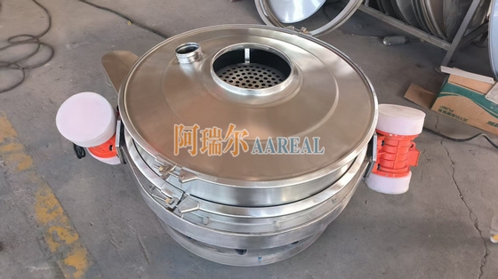 Ατσάλι από ανοξείδωτο χάλυβα 400mm~2100mm 1~2 Decks Low Profile Flow Through Inline Vibrating Control Sieve Vibro Sieve για σοκολάτα σε σκόνη με διπλό κινητήρα