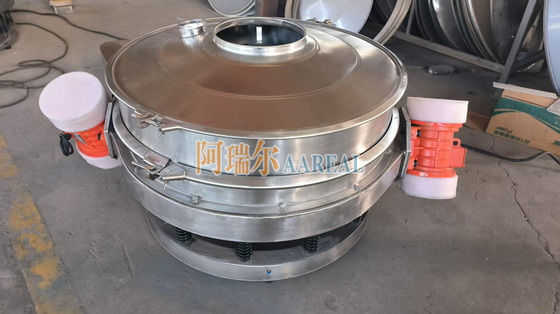 Ατσάλι από ανοξείδωτο χάλυβα 400mm~2100mm 1~2 Decks Low Profile Flow Through Inline Vibrating Control Sieve Vibro Sieve για σοκολάτα σε σκόνη με διπλό κινητήρα