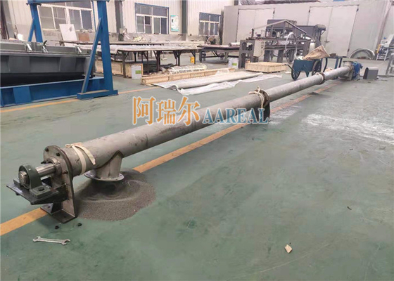 Διάμετρος 219mm μήκος 9000mm σωληνώδης μεταγωγός βίδας τροφοδότης 316L τροφική ποιότητα