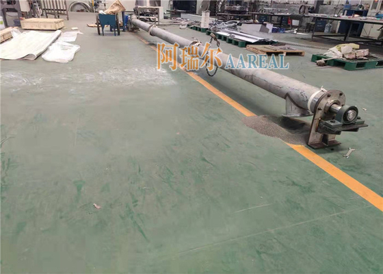 Διάμετρος 219mm μήκος 9000mm σωληνώδης μεταγωγός βίδας τροφοδότης 316L τροφική ποιότητα